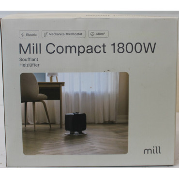 SALE OUT. Mill | Heater | CUS1800MECBA | PTC Fan | 1800 W | Suitable for rooms up to 30 m | Black | DAMAGED PACKAGING