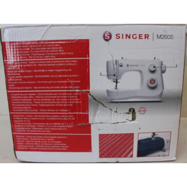 SALE OUT. | Singer Sewing Machine | M2605 | Number of stitches 12 | White | DAMAGED PACKAGING