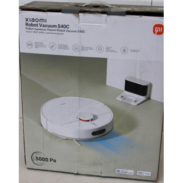 SALE OUT. Xiaomi Robot Vacuum S40C EU | Xiaomi Robot Vacuum S40C EU | Wet&Dry | 2600 mAh | Dust capacity 0.52 L | 5000 Pa | Whit