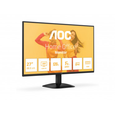 AOC Q27B35S3 | 27 " | IPS | QHD | 16:9 | 120 Hz | 1 ms | 2560 x 1440 pixels | 300 cd/m | HDMI ports quantity 1 | Black