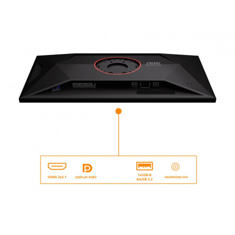 AOC U32G4U | 32 " | Fast IPS | UHD | 16:9 | 160 Hz | 1 ms | 3840 x 2160 pixels | 450 cd/m | HDMI ports quantity 2 | Black