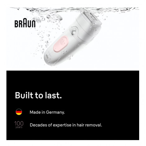 Braun Epilator | Silk-épil 5 SE5-000 | Operating time (max) 40 min | Number of power levels 2 | Wet & Dry | White/Pink