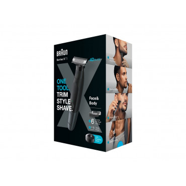 Braun Face and Body Hair trimmer | XT5300 Series XT5 | Cordless | Wet & Dry | Number of length steps 6 | Black/Silver