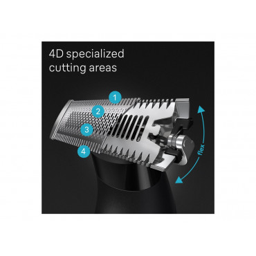 Braun Face and Body Hair trimmer | XT5300 Series XT5 | Cordless | Wet & Dry | Number of length steps 6 | Black/Silver