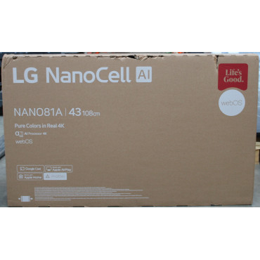 SALE OUT. LG 43NANO81A3A 43" (109 cm) LED LCD TV | SALE OUT. | LG 43NANO81A3A | 43 | Smart TV | webOS 25 | UHD | DAMAGED PACKAGI