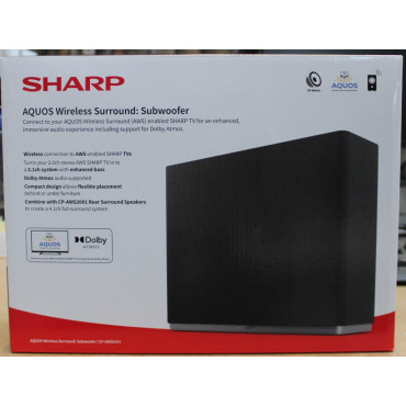 SALE OUT. Sharp AQUOS Wireless Surround Subwoofer | Sharp AQUOS Surround Subwoofer | CP-AWS0101 | Wi-Fi | DAMAGED PACKAGING | Wi