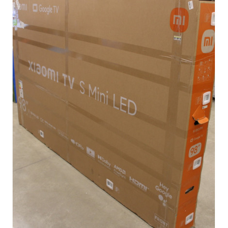 SALE OUT. Xiaomi TV S Mini LED 98 2026 | SALE OUT. | Xiaomi S Mini LED 2026 | 98 | Smart TV | Google TV | 4K UHD | Dark Grey | D