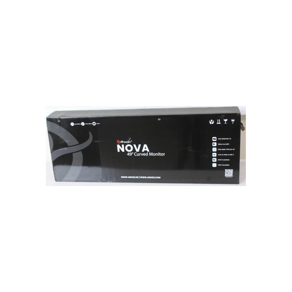 SALE OUT. Arozzi Nova 49" VA, 165Hz - White | SALE OUT. Arozzi | Nova | 49 " | VA | 32:9 | 165 Hz | 4 ms | 5120 x 1440 pixels | 