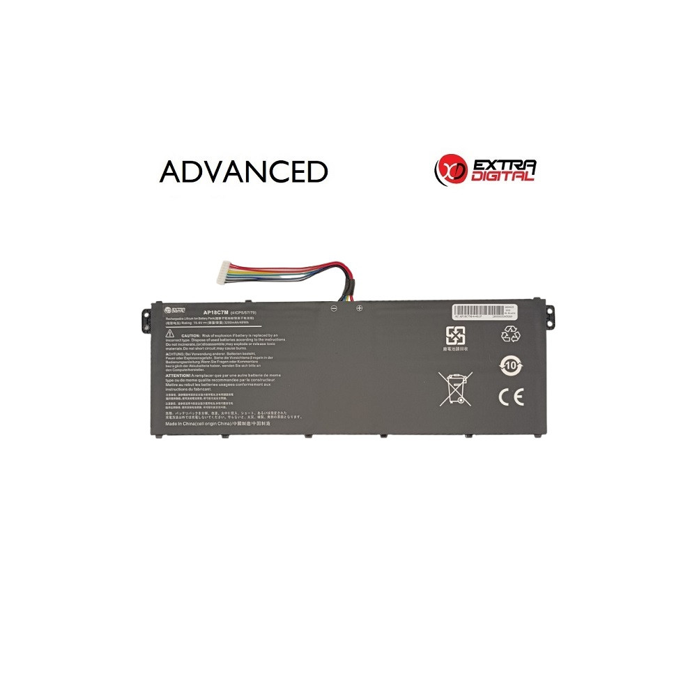 Nešiojamo kompiuterio baterija ACER AP18C7M, 3200mAh, Extra Digital Advanced
