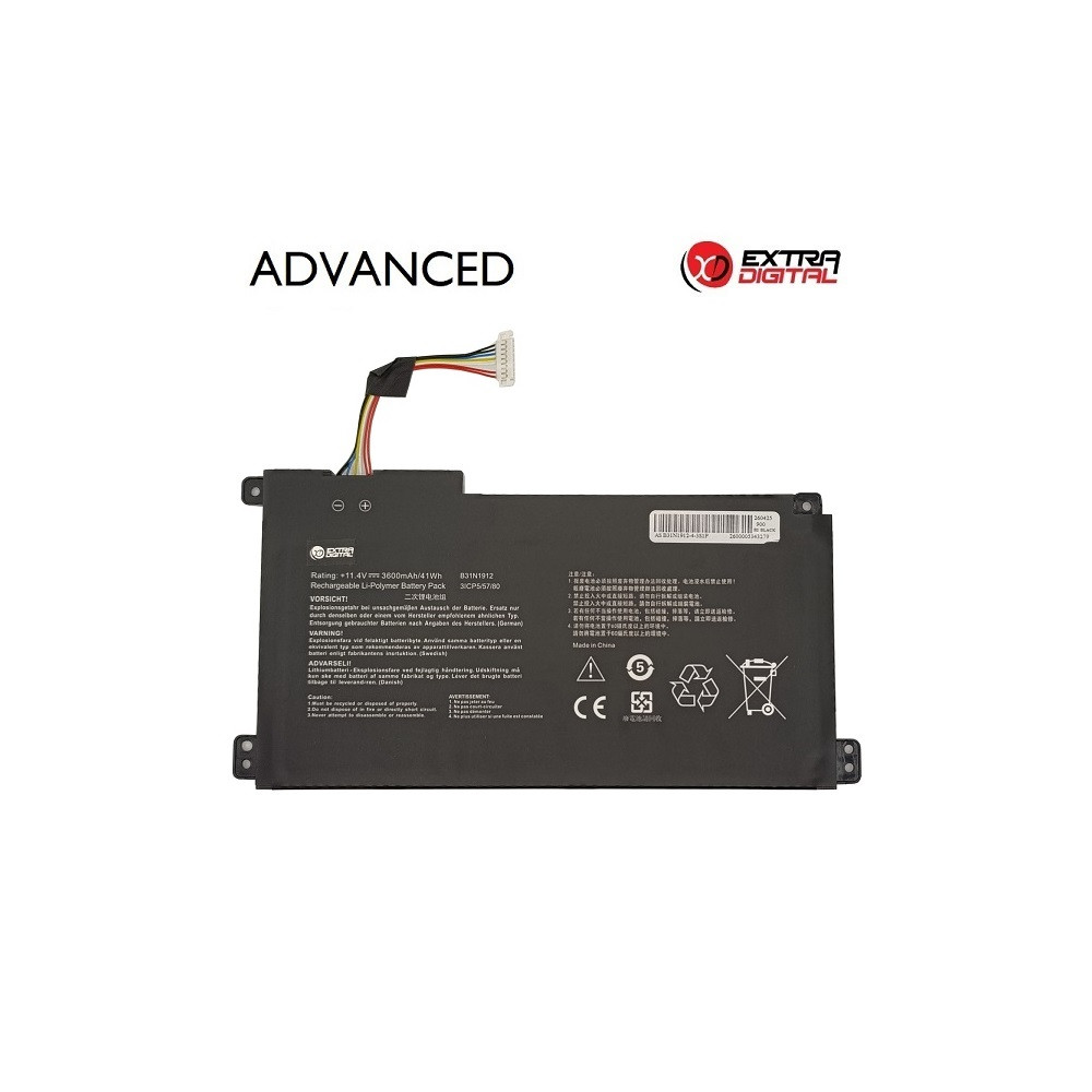 Nešiojamo kompiuterio baterija ASUS B31N1912, 3600mAh, Extra Digital Advanced