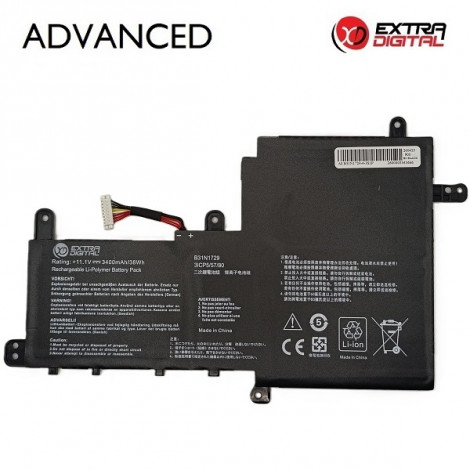 Nešiojamo kompiuterio baterija ASUS B31N1729, 3400mAh, Extra Digital Advanced