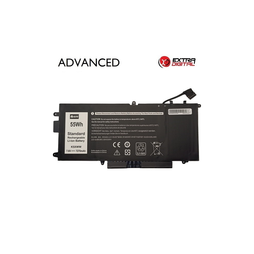 Nešiojamo kompiuterio baterija DELL K5XWW, 7270mAh, Extra Digital Advanced