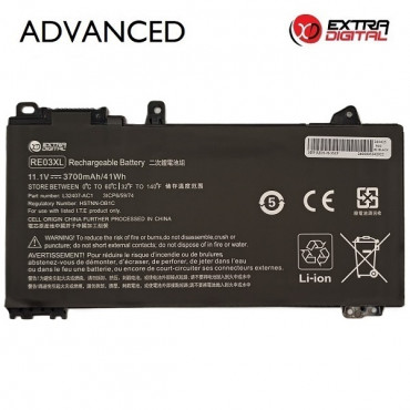 Nešiojamo kompiuterio baterija HP RE03XL, 3700mAh, Extra Digital Advanced