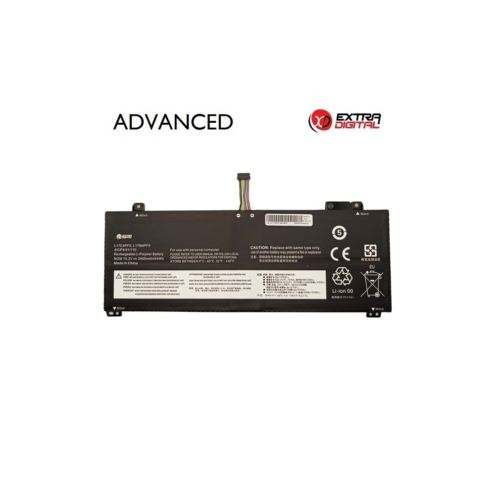 Nešiojamo kompiuterio baterija LENOVO L17C4PF0, 2900mAh, Extra Digital Advanced