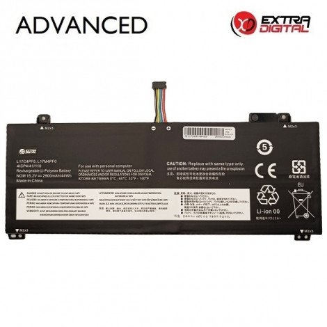 Nešiojamo kompiuterio baterija LENOVO L17C4PF0, 2900mAh, Extra Digital Advanced