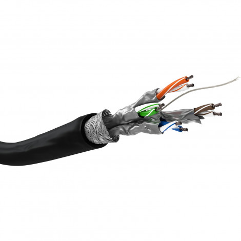 Goobay | CAT 6 Outdoor Network Cable, S/FTP (PiMF), 100 m | 57195 | U/UTP | Black