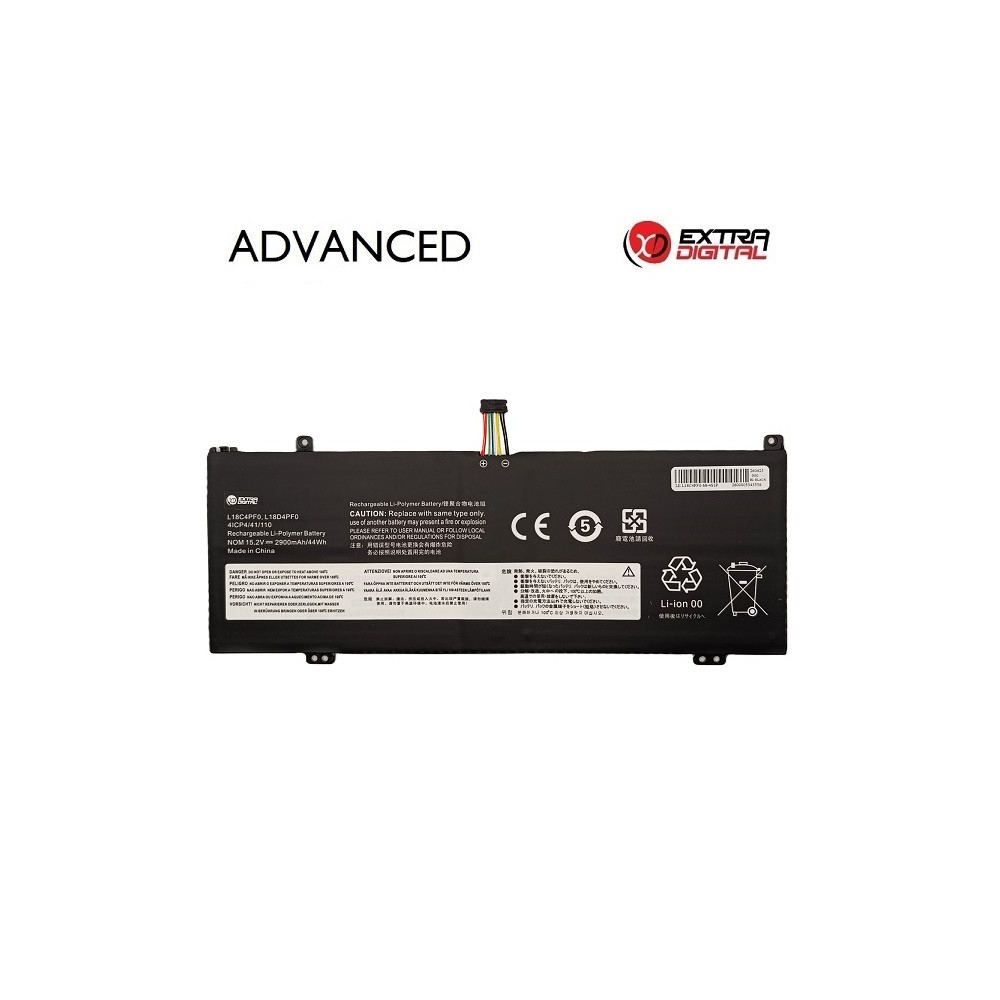 Nešiojamo kompiuterio baterija LENOVO L18C4PF0, L18D4PF0, 2900mAh, Extra Digital Advanced
