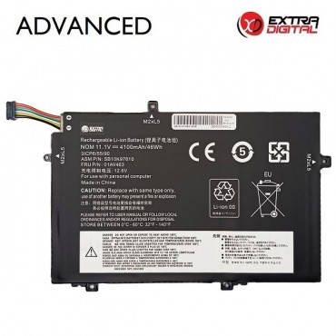 Nešiojamo kompiuterio baterija LENOVO 01AV463, 4100mAh, Extra Digital Advanced