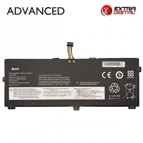 Nešiojamo kompiuterio baterija LENOVO L18L3P72, 4200mAh, Extra Digital Advanced