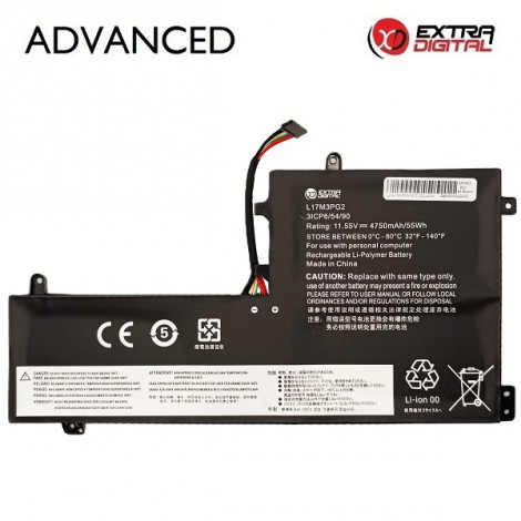 Nešiojamo kompiuterio baterija LENOVO L17M3PG2, 4750mAh, Extra Digital Advanced