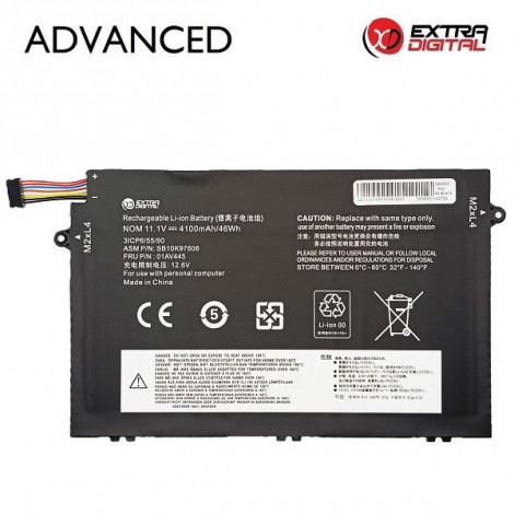 Nešiojamo kompiuterio baterija LENOVO 01AV445, 4100mAh, Extra Digital Advanced