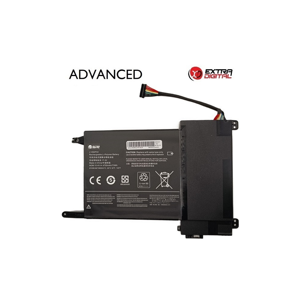 Nešiojamo kompiuterio baterija LENOVO L14S4P22, 4750mAh, Extra Digital Advanced