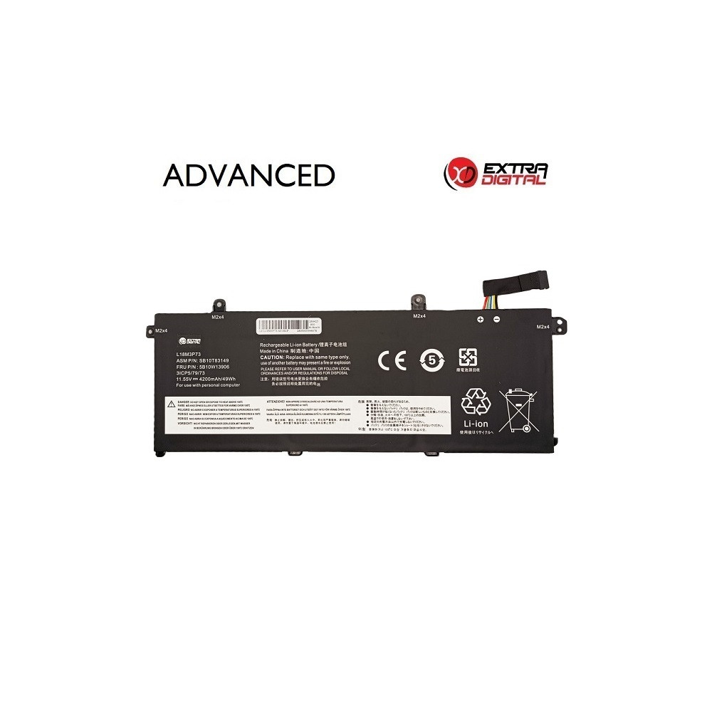 Nešiojamo kompiuterio baterija LENOVO L18M3P73, 4200mAh, Extra Digital Advanced