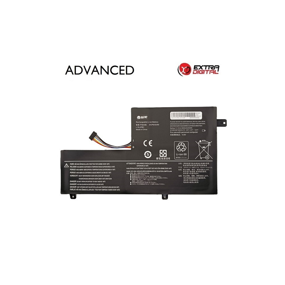 Nešiojamo kompiuterio baterija LENOVO L15L3PB1, 3600mAh, Extra Digital Advanced