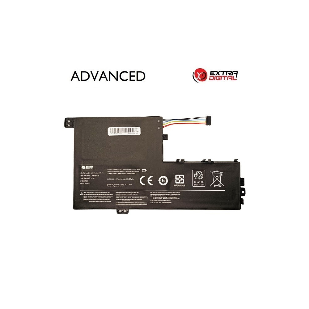 Nešiojamo kompiuterio baterija, LENOVO L15M3PB0, 3400mAh, Extra Digital Advanced