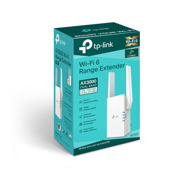 TP-LINK | AX3000 Mesh WiFi 6 Extender | RE705X | 802.11ax | Mesh Support Yes | 2402+574 Mbit/s | Ethernet LAN (RJ-45) ports 1 | 