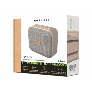 Marley Speaker | Jammin | Waterproof | Bluetooth | Cream | Portable | Wireless connection