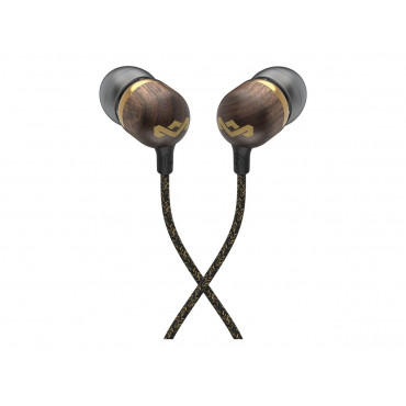 Marley Wired Earbuds | Smile Jamaica | Built-in microphone | USB Type-C | Brass