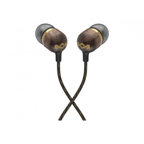 Marley Wired Earbuds | Smile Jamaica | Built-in microphone | USB Type-C | Brass