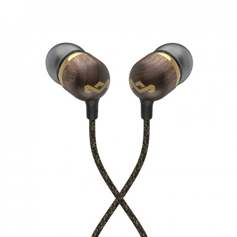 Marley Wired Earbuds | Smile Jamaica | Built-in microphone | USB Type-C | Brass