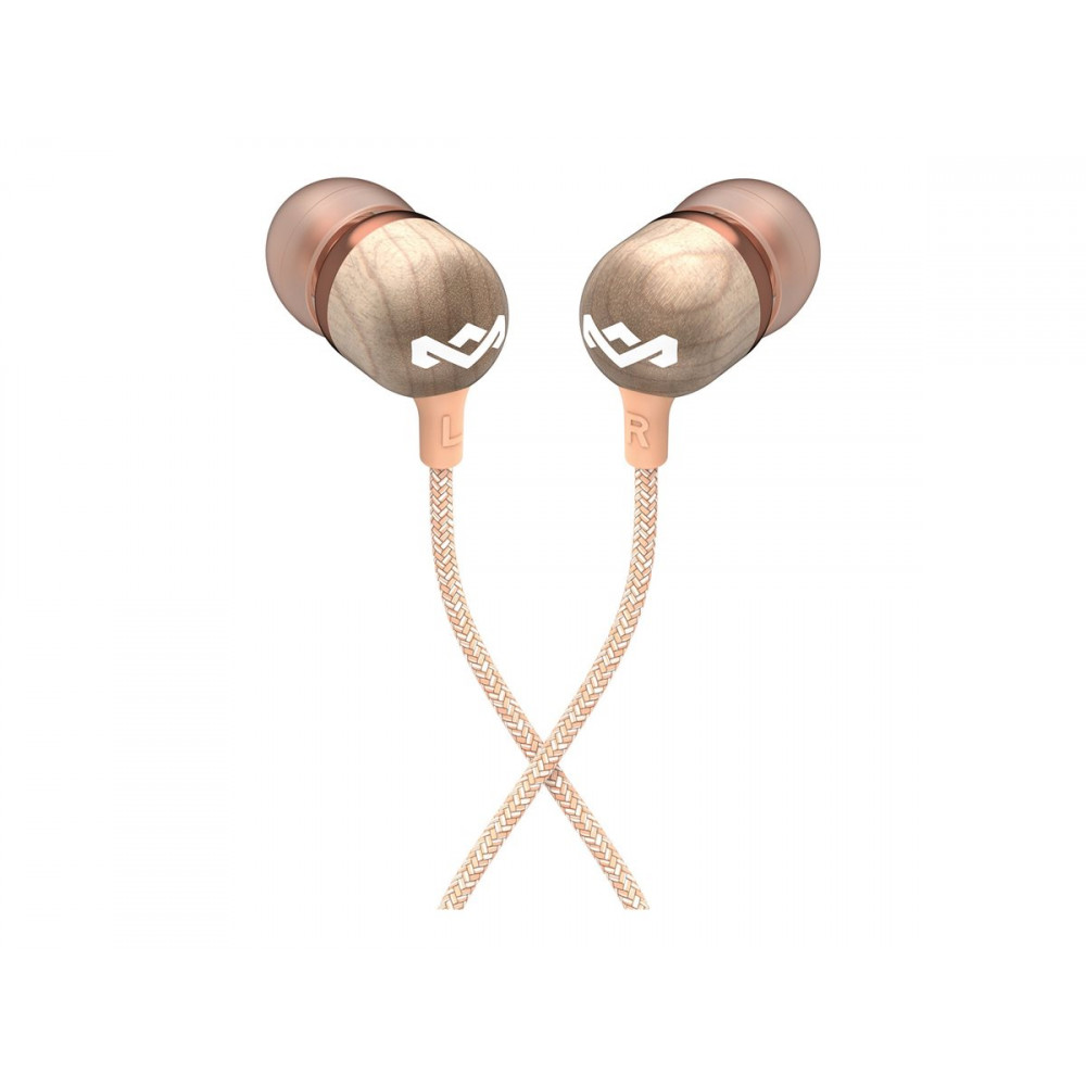 Marley Wired Earbuds | Smile Jamaica | Built-in microphone | USB Type-C | Copper