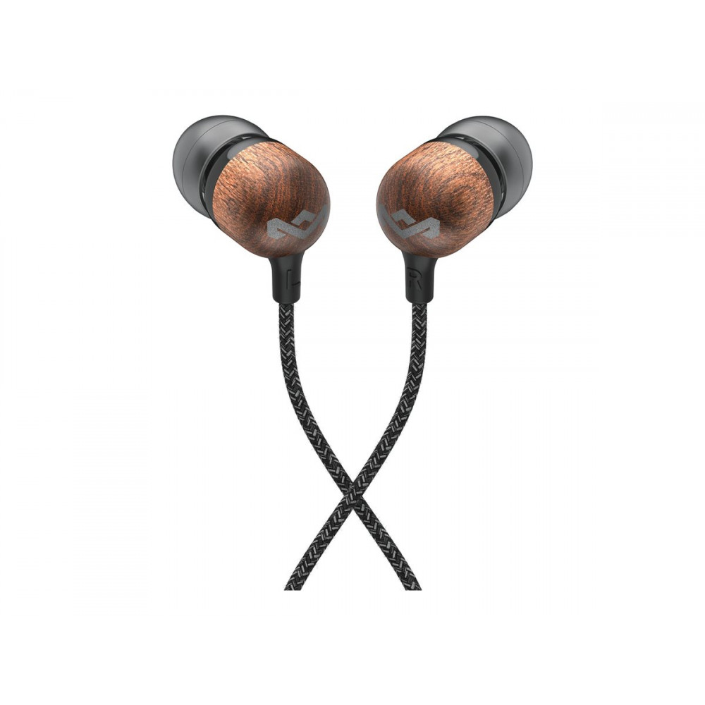Marley Wired Earbuds | Smile Jamaica | Built-in microphone | USB Type-C | Signature Black