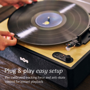 Marley Turntable with Built-In Stereo Speakers | Rise Up | Bluetooth In/Out