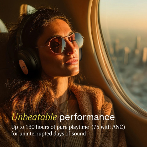Marley Headphones | Positive Vibration Rebel | Bluetooth | ANC | Signature Black