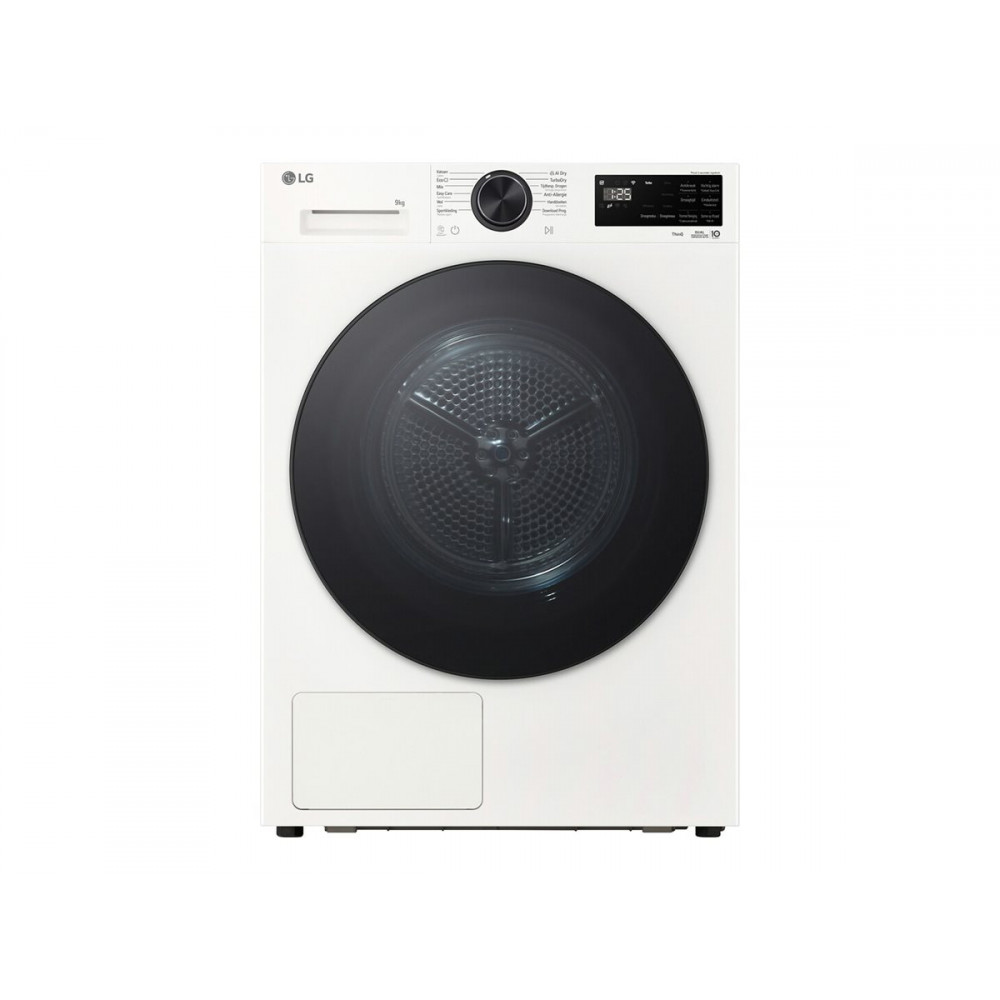 LG Dryer Machine with Heat Pump | RHX5009TWB | Energy efficiency class B | Front loading | 9 kg | LED | Depth 66 cm | Wi-Fi | Wh