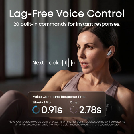 Anker Soundcore Liberty 5 Pro | In-ear | Microphone | Pearl White | Noise reduction | Earbuds | Wireless