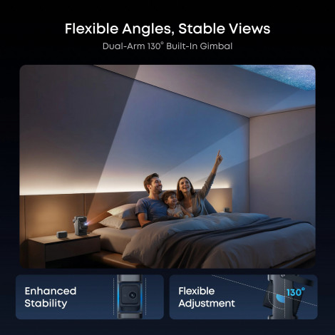 Anker Nebula Nebula P1 Portable Projector with Detachable Speakers | Full HD (1920x1080) | 650 ANSI lumens | Grey