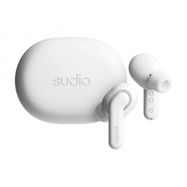 Sudio Earbuds | E4 Pro | Bluetooth | In-ear | Microphone | Cloud White | Noise canceling | Noise reduction | Wireless