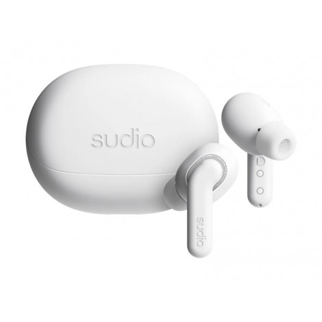 Sudio Earbuds | E4 Pro | Bluetooth | In-ear | Microphone | Cloud White | Noise canceling | Noise reduction | Wireless