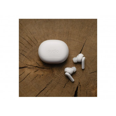 Sudio Earbuds | E4 Pro | Bluetooth | In-ear | Microphone | Cloud White | Noise canceling | Noise reduction | Wireless