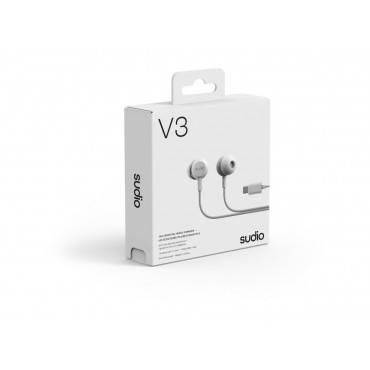 Sudio Earbuds | V3 | USB-C | In-ear | Microphone | Grey White