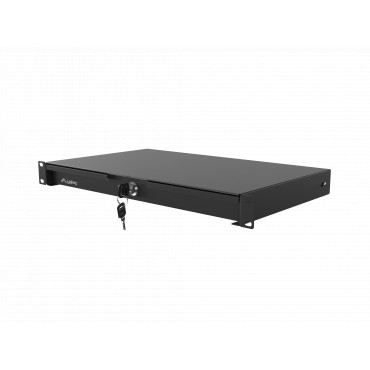 Lanberg AK-2002-B | 19" Drawer 1U, max load capacity up to 30 kg assembly | 48.26 x 27 x 4.4 cm | Black