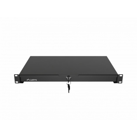 Lanberg AK-2002-B | 19" Drawer 1U, max load capacity up to 30 kg assembly | 48.26 x 27 x 4.4 cm | Black