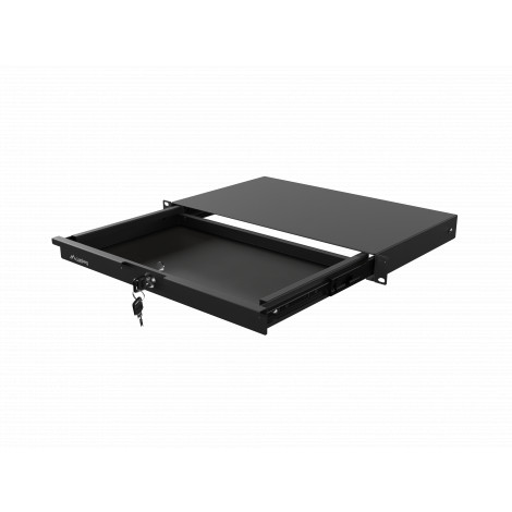 Lanberg AK-2002-B | 19" Drawer 1U, max load capacity up to 30 kg assembly | 48.26 x 27 x 4.4 cm | Black