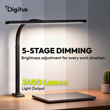 Digitus LED Desk Lamp, 80 cm, Black | DA-90492 | 2400 lm | 16 W | 3000-6500 K | Warm white | LED lamp | 10 V
