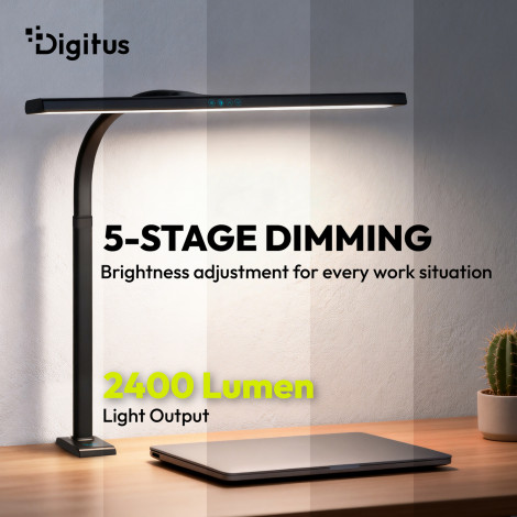 Digitus LED Desk Lamp, 80 cm, Black | DA-90492 | 2400 lm | 16 W | 3000-6500 K | Warm white | LED lamp | 10 V